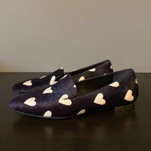 Burberry loafers - 36 - navy with white hearts